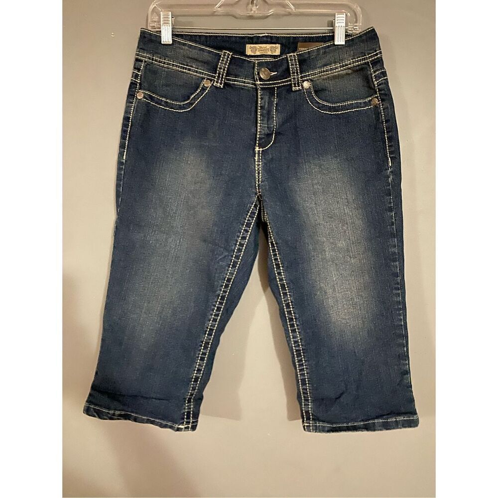 Nine West Vintage America Medium Wash Capri Pants Size 8/29